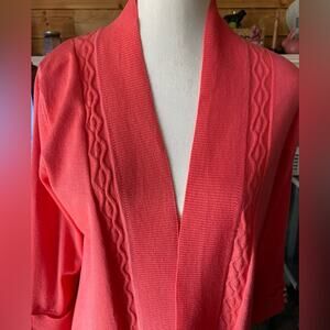 NWT Lety & Me Size Small Coral Lightweight 3/4 Length sleeve Versatile basic.